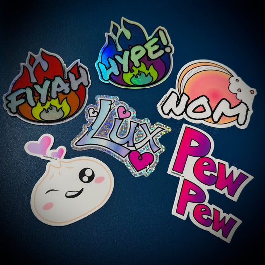 Lux Emote Stickers (Variety of 6)